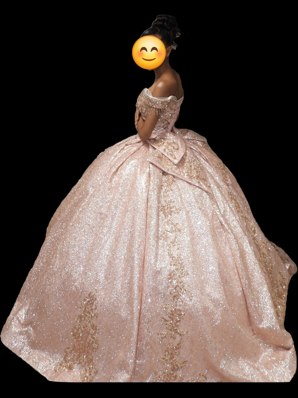 Sparkling Blush Off-Shoulder Ball Gown